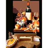 Pandora Hobi N1209 - Numaralı Boyama Seti - 40X50CM Kasnağa Gerili Ürün - Şarap ve Meyve