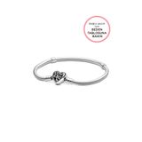 Pandora Moments Aile Ağacı Kalp Klipsli 925 Ayar Gümüş Bileklik Charm Uyumlu