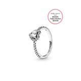 Pandora Moments Asil Kalp 925 Ayar Gümüş Yüzük Taşlı Kalp Tasarım