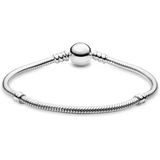 Pandora Tipi Charm Uyumlu Yılan Zincir Bileklik Kadın, Günlük Kadın Bileklik, Gümüş Renk Paslanmaz Çelik Yuvarlak Tokalı Şık Bileklik, Dayanıklı Hediyelik Takı