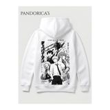 PANDORICA CHAINSAW MAN Anime Manga Tasarım Serisi Yazılı SIRT ve ÖN Baskılı Unisex Kapüşonlu Pamuklu Sweatshirt Hoodie
