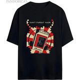 Pandorica's 90LAR "don't Forget Your Walkman" Yazılı Retro Tasarım Serisi Unisex Pamuklu Tişört - Siyah