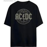 Pandorica's Ac/dc Tasarimi Unisex Pamuklu T-Shirt - Siyah