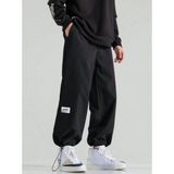 Pandy Erkek Ayarlanabilir Paça Oversize Kalıp Eşofman Pants - Siyah - XL