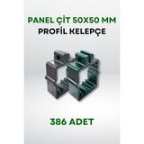 Panel Çit 50X50 mm Profil Kelepçe (386 Adet) - Gri