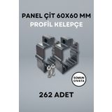 Panel Çit 60X60 Mm Profil Kelepçe - Somun + Cıvatalı (262 Adet)
