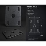 Panel Çit Flanş 10CM x 14CM 10 Adet