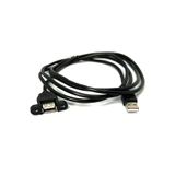 Panel Tipi Dişi Erkek Usb Vidalı 2 Metre Usb Extension Usb Panel Montajlanabilir Uzatma Kablosu 2M