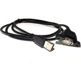 Panel Tipi Dişi Erkek Vidalı 1.5 Metre Usb Extension Usb Panel Montajlanabilir Uzatma Kablosu 1.5Mt