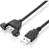 Panel Tipi Vidalı USB 2.0 Uzatma Kablosu-1 Metre
