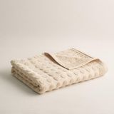 Panemo %100 Pamuk Puantiyeli Bukle Banyo Havlusu (70x140 cm) - 70 x 140 cm - Krem