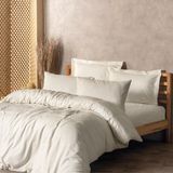 Panemo Plaıd Reaktif Nevresim Takımı - Krem - 160 x 220 cm