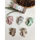 Panfilia %100 Pamuk Bebek Soket Kutulu Çorap 5'li Set - 0 - 6 Ay - Pudra - Bej - Yeşil