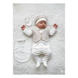 Panfilia %100 Pamuk Erkek Bebek Yenidoğan 5 Parça Hastane Çıkışı / Zıbın Set / Mevlüt
