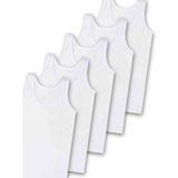 Panfilia %100 Pamuk Erkek Çocuk Ribana Atlet 5'li Set / Fanila İç Çamaşır - 10 - 11 Yaş - 001-Beyaz