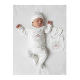 Panfilia %100 Pamuk Kız Bebek Yenidoğan 5 Parça Hastane Çıkışı / Zıbın Set / Mevlit Kıyafeti