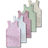 Panfilia %100 Pamuk Kız Çocuk Kalın Askılı Atlet 5'li Set/ Fanila / Iç Çamaşır - 10 - 11 Yaş - Pembe - Yeşil - Beyaz