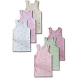 Panfilia %100 Pamuklu Kız Çocuk Fitilli Kaşkorse Atlet Fanila Iç Çamaşır 6lı Set - 8 - 9 Yaş - Karışık