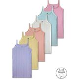 Panfilia %100 Pamuklu Kız Çocuk Ince Askılı Atlet Fanila Iç Çamaşır 6lı Set - 3 - 4 Yaş - Mor - Sarı