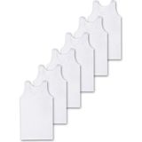 Panfilia %95 Pamuklu Erkek Çocuk Likralı Penye Atlet 6'lı Set / Fanila / İç Çamaşır - 4 - 5 Yaş - Beyaz