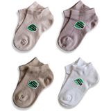 Panfilia Bambu Kız Çocuk Patik Çorap 4'lü Set / Kız / Erkek / Unisex - 7 - 8 Yaş - Pudra - Beyaz