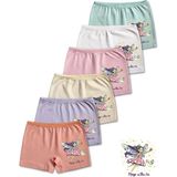 Panfilia Giza Kids %95 Pamuklu Kız Çocuk Süprem Penye Boxer Külot Iç Çamaşır 6lı Set - Beyaz - Lila - Pembe - 12 - 13 Yaş