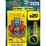 Panini Fıfa 365 Adrenalyn Xl 2026 Trading Kart (20 Paket) - Futbolcu Kartları - Trading Oyuncu Kartı - Fifa Oyuncu Kartı