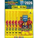 Panini Fıfa 365 Adrenalyn Xl 2026 Trading Kart (5 Paket) - Futbolcu Kartları - Trading Oyuncu Kartı - Fifa Oyuncu Kartı