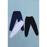 Panio Kids 3'lü Jogger Model Cep Detaylı Erkek Çocuk Eşofman Altı - 13 Yaş - Lacivert - Gri - Siyah