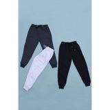 Panio Kids 3'lü Jogger Model Cep Detaylı Erkek Çocuk Eşofman Altı - 16 Yaş - Füme - Gri - Siyah
