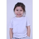 PANİO KİDS Düz Baskısız Kız Çocuk Beyaz Tişört
