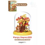 Panlos YKO Serisi Kapibara Figürlü Ağaç Ev 233 Parça Oyuncak Blok Yapım Seti FF-P2597