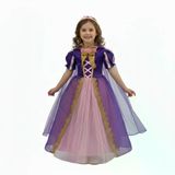 Pano Kids Kız Çocuk Rapunzel Kostümü – Mor Prenses Parti Elbisesi 5-6 Yaş TRD-RPN-012