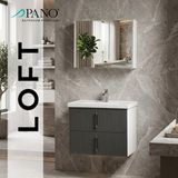 Pano Loft 60 cm Antrasit Asma Banyo Dolabı - Beyaz - Antrasit