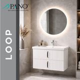 Pano Loop 60 cm Banyo Dolabı Beyaz Çift Çekmeceli Mdf