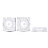 PANO-MOUNTS 120 mm Bilgisayar PC Soğutma Fanı Beyaz LED Oyun Kasası Soğutucu Fan Sessiz 12 V Bilgisayar PC Fanı Üçlü Işık Döngüsü ile 3'lü Paket