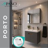 Pano Porto 60 cm Antrasit Asma Banyo Dolabı Mdf
