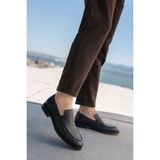 Panorama Erkek Hakiki Deri Rubber Taban Klasik Loafer Ayakkabı - Kahverengi