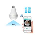 Panoramik 360 Derece Globe Ampül Led Wifi Ip Kamera 64Gb Hafıza