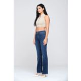 Pantamo Jeans Lacivert Boot Cut Kadın Jean Pantolon