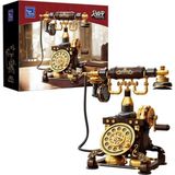 Pantasy Retro Telefon Yapı Taşı Seti ,Yetişkinler İçin Vintage Kendin Yap Maket Seti