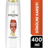 Pantene 3'ü 1 Arada Şampuan; Saç Bakım Kremi; Bakım Kürü 400 ml
