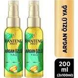 Pantene Argan Yağlı Saç Bakım Serumu 2×100 ml Yıpranmalara Karşı Koruma Sağlayan Durulanmayan Yağ