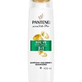 Pantene Güç Ve Parlaklık 3Ü1 Arada Şampuan 400 Ml 2 Adet