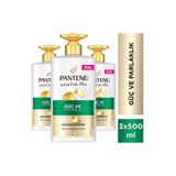 Pantene Güç ve Parlaklık Saç Bakım Kremi 3 Adet 500 ml