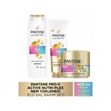 Pantene Pro-V Active Nutri-Plex Nem Yüklemesi 3'lü Saç Bakım Seti (Şampuan 400 ml + Saç Bakım Kremi 275 ml + Keratin Koruyucu Maske)