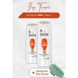 Pantene Şampuan Pro-V Doğal Sentez Yağ Terapisi 350 ml x 2 Adet ve Şampuan Fırçası
