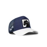 Panter Logolu Cordura Beyaz-Lacivert Trucker Şapka