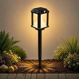 Panter Solar Bahçe Aydınlatması, Balkon Dekorasyonu, Güneş Enerjili 3000K Sarı Gün Işığı Filament LED 100 Lümen Dış Mekan Su Geçirmez Çim Yol Peyzaj P - Çok Renkli - Standart