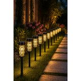 Panter Solar Bahçe Aydınlatması, Balkon Dekorasyonu, Güneş Enerjili 3000K Sarı Gün Işığı Filament LED 100 Lümen Dış Mekan Su Geçirmez Çim Yol Peyzaj Patika Aydınlatma Dekoratif Lamba 57 CM